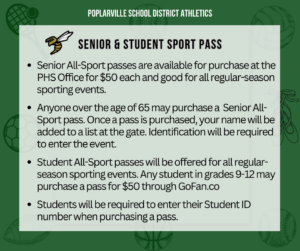 Athletic senior and student pass