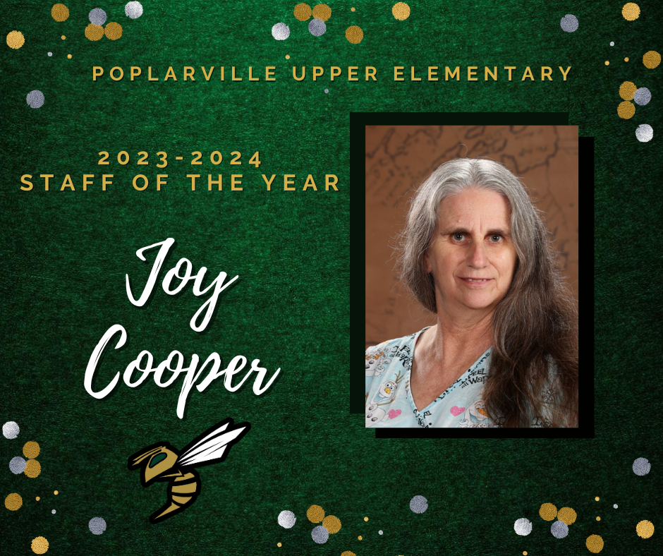 Joy Cooper PUE Staff of the Year