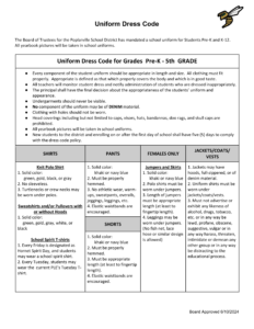 2024-2025 Uniform Dress Code – Poplarville School District