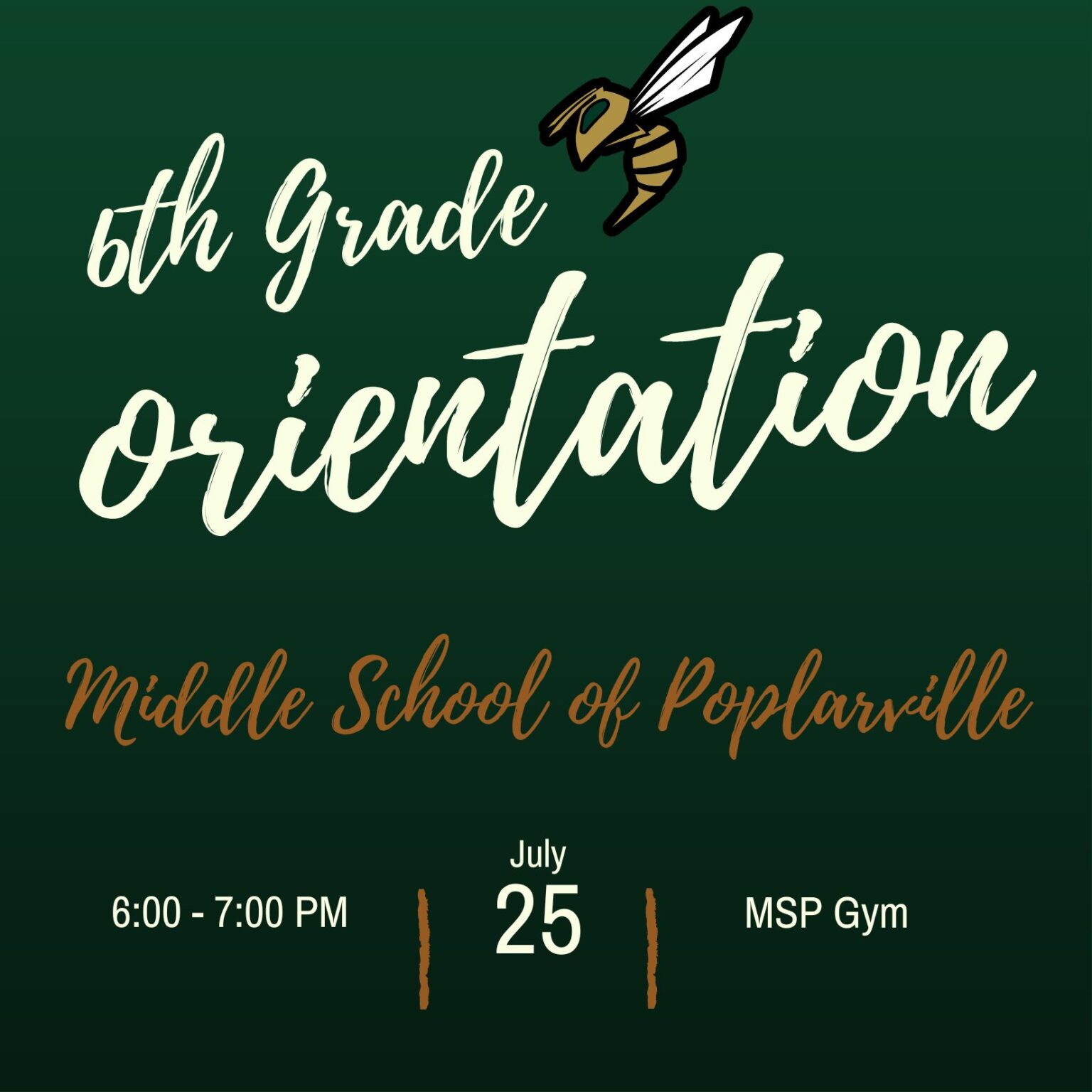 MSP 6th Grade Orientation Poplarville School District